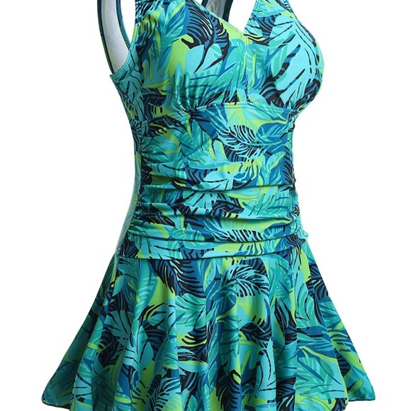 One Piece Swim Dress Suit - Picture 1 of 4